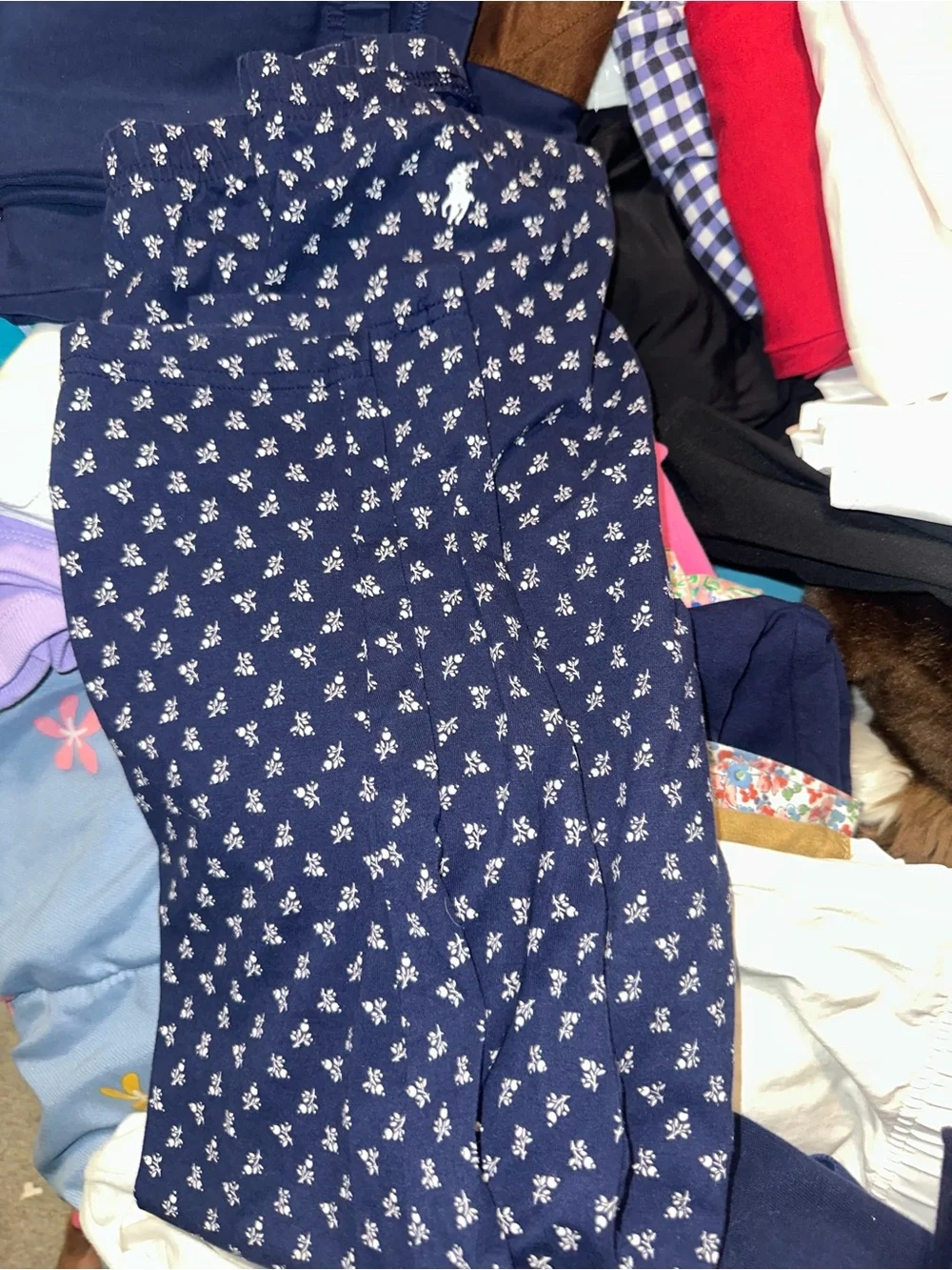 Ralph Lauren Navy Blue Floral Leggings